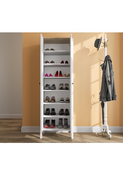 Lumera Ayakkabılık 2 Kapaklı Mdf Profil Ayaklı 63X198X38 cm modelleri