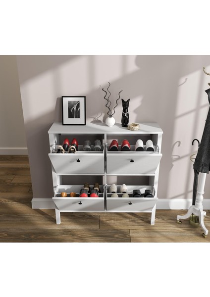 Lumera Ayakkabılık 4 Düşer Kapaklı Mdf Profil Ayaklı 100 cm modelleri