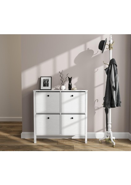 Lumera Ayakkabılık 4 Düşer Kapaklı Mdf Profil Ayaklı 100 cm fırsatları