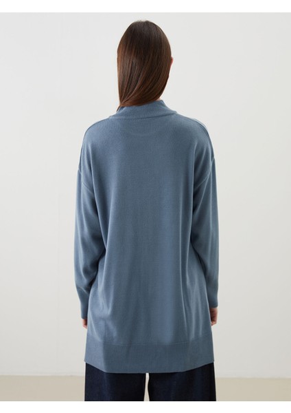 Yeni Sezon Dik Yaka Kadın Triko Tunik fırsatları