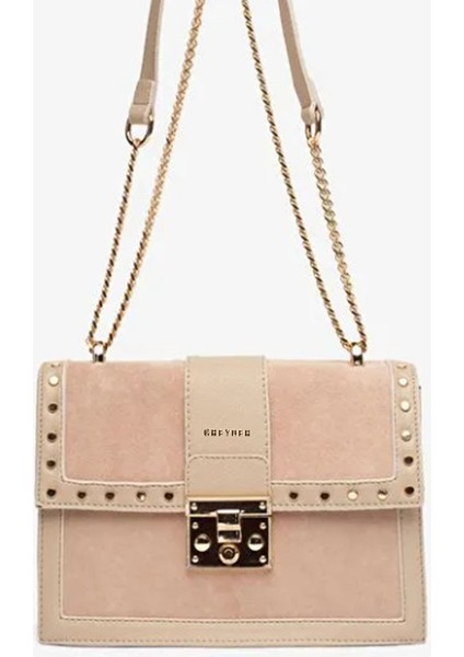 Kadın Bej Süet Omuz Çantası 5Y2CN69696 indirimleri