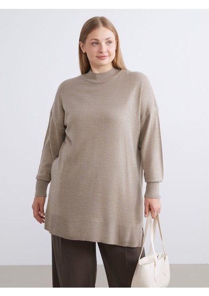 Yeni Sezon Dik Yaka Kadın Triko Tunik modelleri