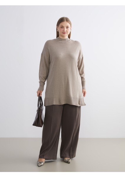 Yeni Sezon Dik Yaka Kadın Triko Tunik fırsatları