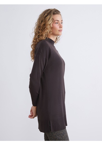 Yeni Sezon Dik Yaka Kadın Triko Tunik