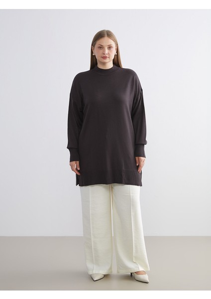 Yeni Sezon Dik Yaka Kadın Triko Tunik modelleri