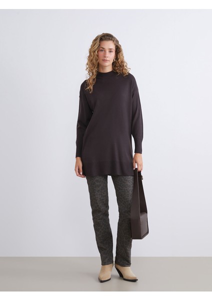 Yeni Sezon Dik Yaka Kadın Triko Tunik fırsatları