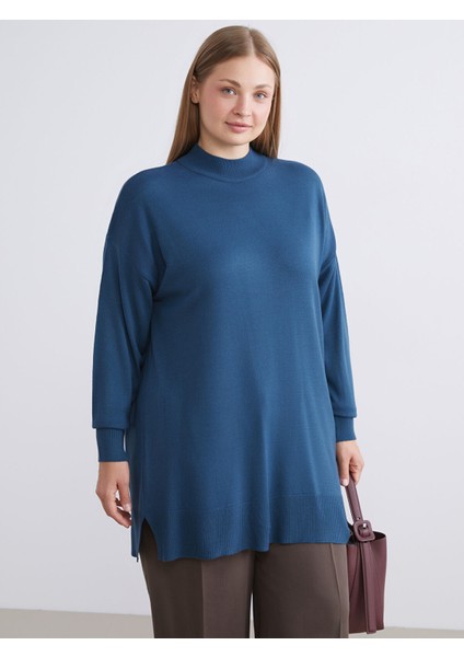 Yeni Sezon Dik Yaka Kadın Triko Tunik modelleri