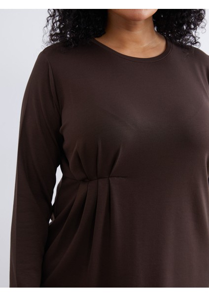 Yeni Sezon Bisiklet Yaka Büzgülü Kadın Tunik modelleri