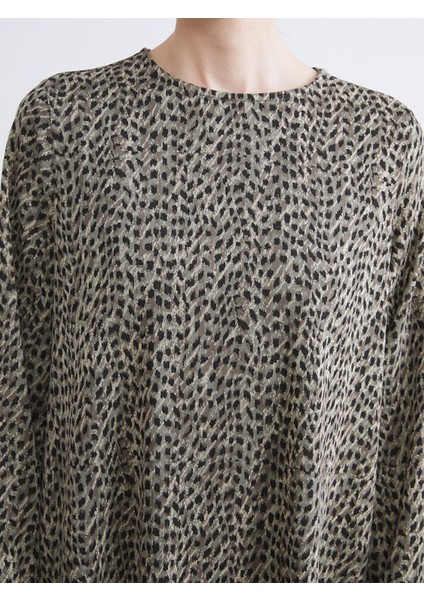 Yeni Sezon Büyük Beden Bisiklet Yaka Desenli Elbise modelleri