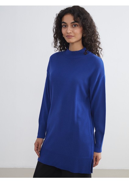 Yeni Sezon Dik Yaka Kadın Triko Tunik