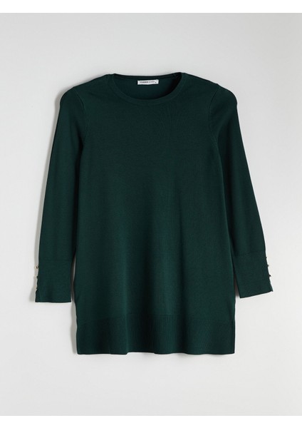 Yeni Sezon Bisiklet Yaka Kadın Triko Tunik indirimleri