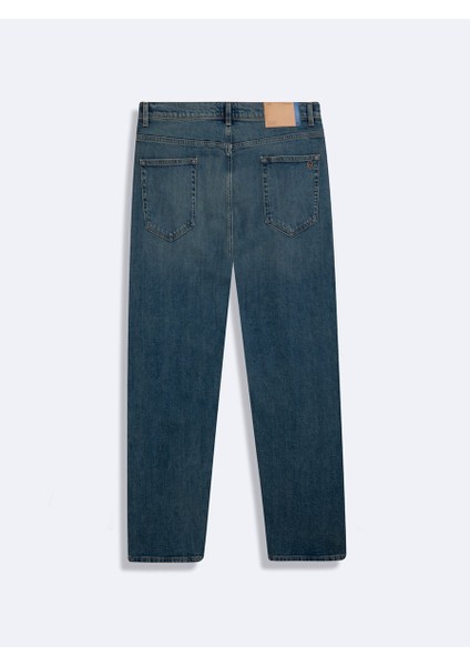 Lıoren Düz Paça Orta Bel Mavi Jean Pantolon fırsatları