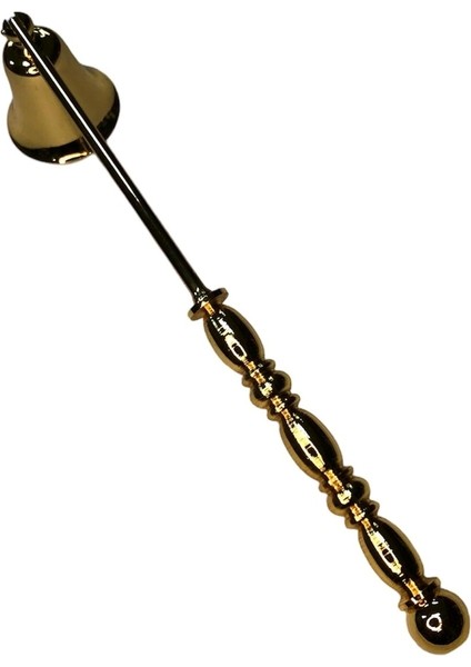 Üç Boğum Klasik Çubuklu Kısa Mum Söndürücü-Gold