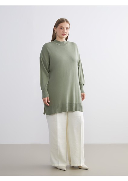 Yeni Sezon Dik Yaka Kadın Triko Tunik fırsatları