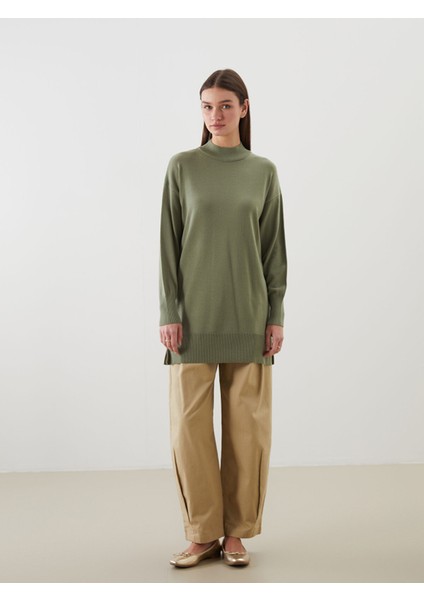 Yeni Sezon Dik Yaka Kadın Triko Tunik indirimleri