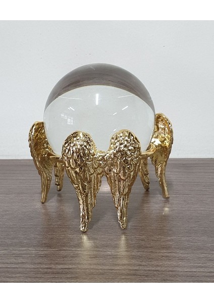 Melek Kanatlı Cam Top-Gold