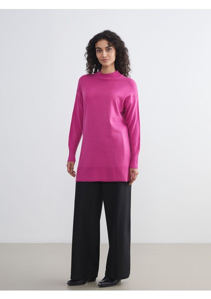 Yeni Sezon Dik Yaka Kadın Triko Tunik modelleri