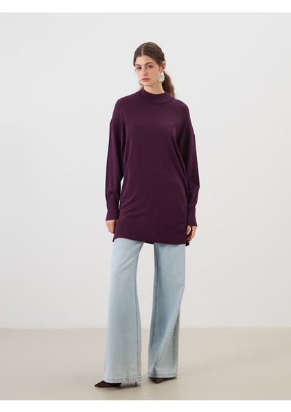 Yeni Sezon Dik Yaka Kadın Triko Tunik modelleri