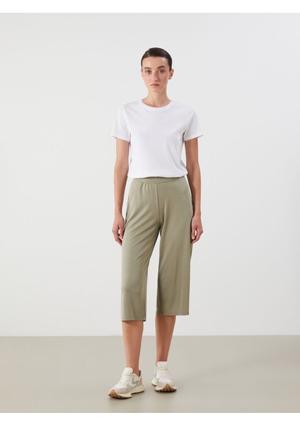 Yeni Sezon Beli Lastikli Modal Karışımlı Kadın Kapri