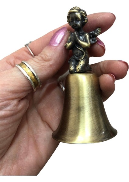 Dua Eden Melekli Çan Mum Söndürücü- Eskitme