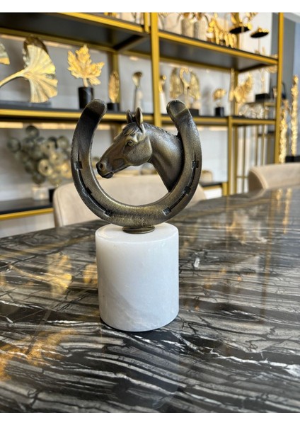 At Nalı Dekoratif Metal Obje-Eskitme (Antik Bronz)