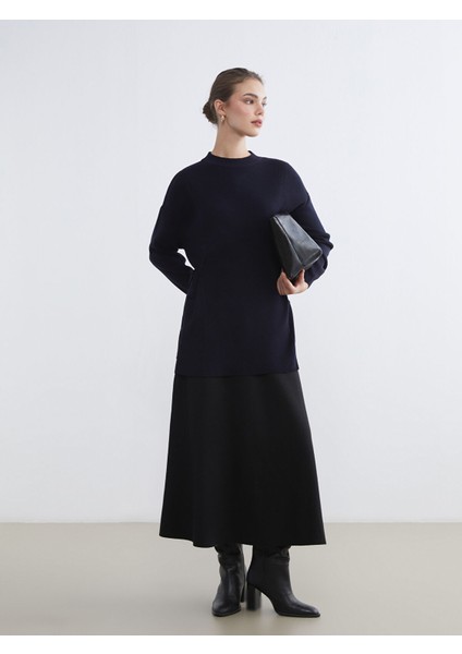 Yeni Sezon Dik Yaka Oversize Kadın Triko Tunik fiyatları