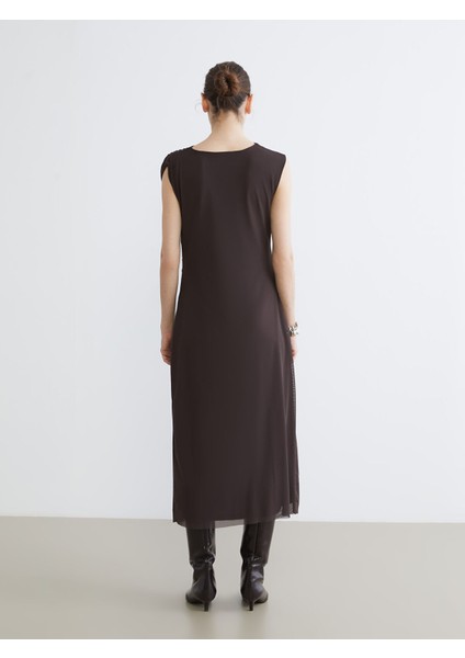 Yeni Sezon Bisiklet Yaka Büzgülü Elbise fırsatları