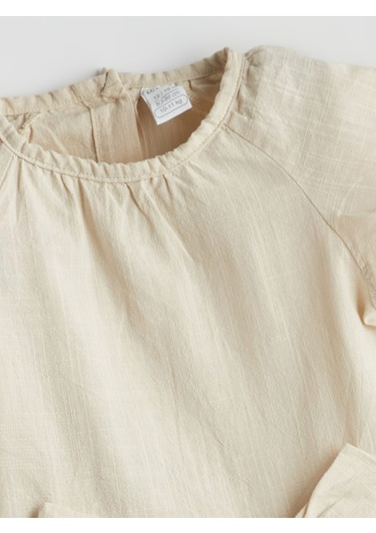 Yeni Sezon Kurdele Detaylı Pamuklu Kız Bebek Elbise fiyatları