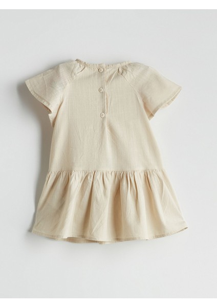 Yeni Sezon Kurdele Detaylı Pamuklu Kız Bebek Elbise modelleri