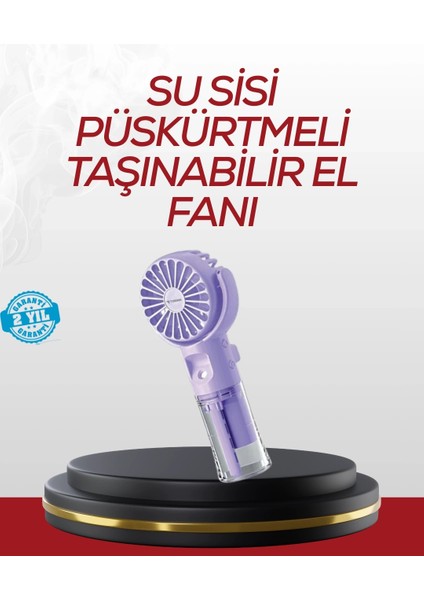 Type-C Şarjlı Taşınabilir Su Buharlı Mini Vantilatör