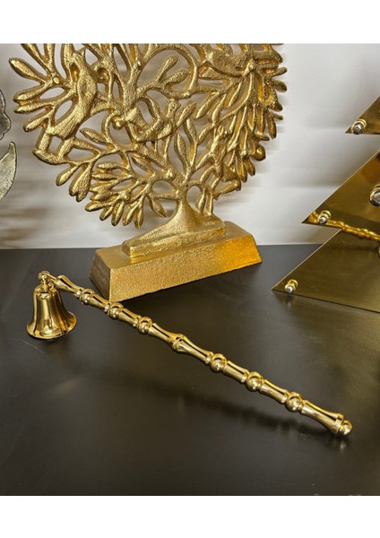 Kalın Toplu Çubuklu Mum Söndürücü-Gold