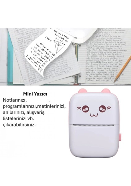 Sevimli Mini Taşınabilir Yazıcı Printer fiyatları