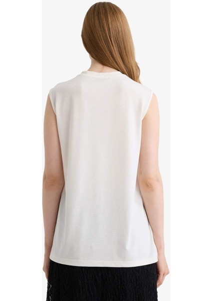 Regular Fit Bisiklet Yaka Kolsuz Tunik F8991AX25HS fırsatları