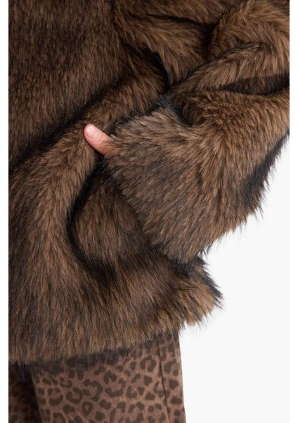 Kız Çocuk Dik Yaka Fermuarlı Suni Kürk Mont G2763A825WN fırsatları