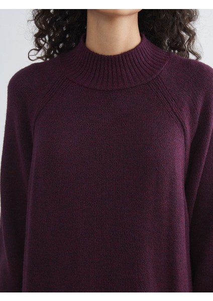 Yeni Sezon Dik Yaka Oversize Kadın Triko Tunik modelleri