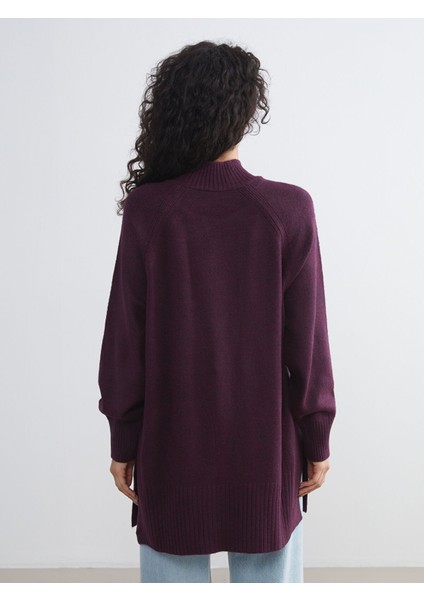 Yeni Sezon Dik Yaka Oversize Kadın Triko Tunik fırsatları