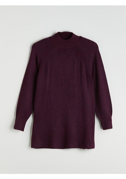 Yeni Sezon Dik Yaka Oversize Kadın Triko Tunik indirimleri