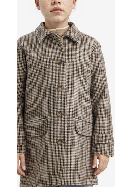 Kız Çocuk Gömlek Yaka Düğmeli Kareli Kaşe Mont G2580A825WN modelleri