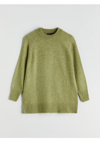 Yeni Sezon Bisiklet Yaka Oversize Kadın Triko Tunik indirimleri