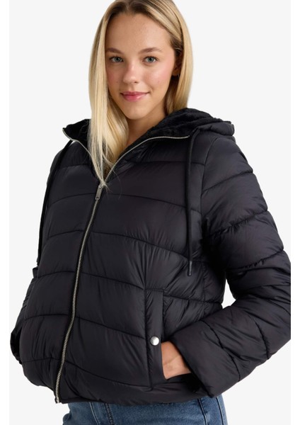 Su Geçirmez Regular Fit Kapüşonlu Suni Kürk Astarlı Mont F2145AX25WN fırsatları