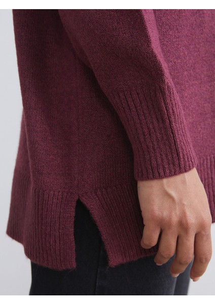 Yeni Sezon Bisiklet Yaka Oversize Kadın Triko Tunik modelleri