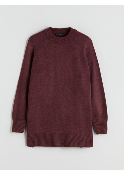 Yeni Sezon Bisiklet Yaka Oversize Kadın Triko Tunik indirimleri