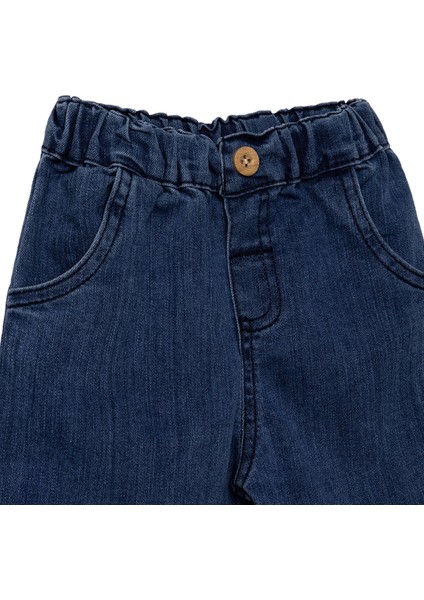 Kız Bebek Floral Teddy Bear Denim Pantolon Duble Paça modelleri