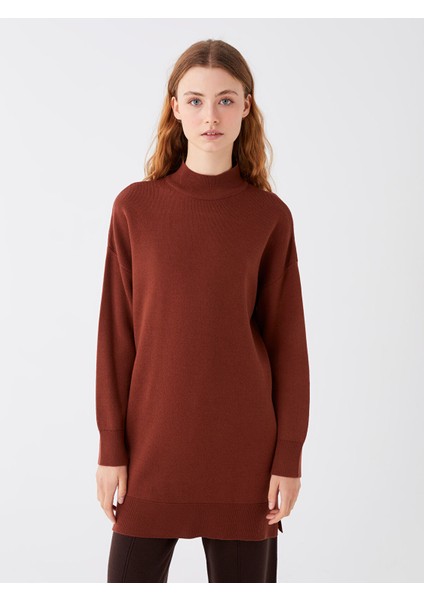 Yeni Sezon Yarım Balıkçı Yaka Oversize Kadın Triko Tunik fiyatları