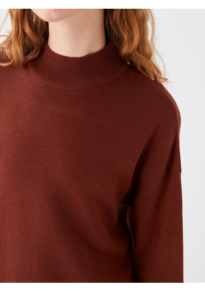 Yeni Sezon Yarım Balıkçı Yaka Oversize Kadın Triko Tunik fırsatları