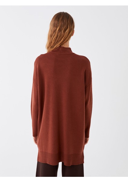 Yeni Sezon Yarım Balıkçı Yaka Oversize Kadın Triko Tunik indirimleri