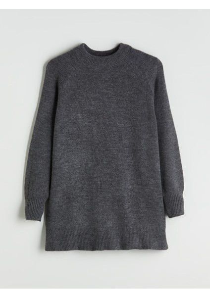 Yeni Sezon Bisiklet Yaka Oversize Kadın Triko Tunik indirimleri