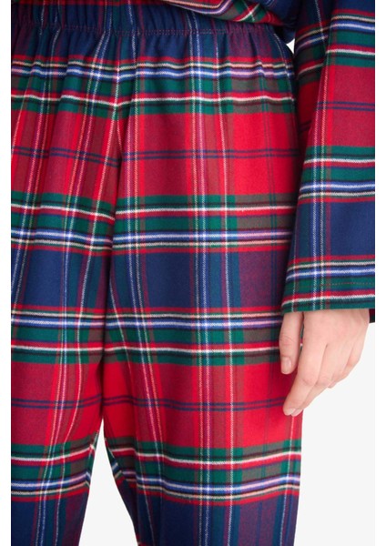 Regular Fit Kareli Uzun Kollu 2'li Flanel Takım Fall in Love V4015AZ25WN indirimleri