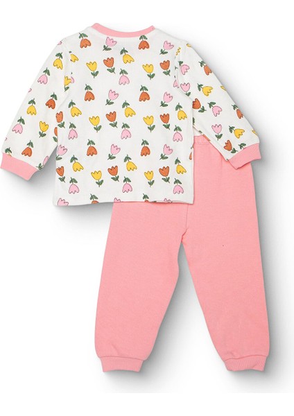 Kız Bebek Uzun Kol Pijama Takımı Selanik Bisiklet Yaka Ribanalı Paça fiyatları