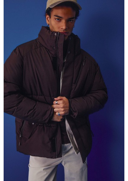 Su İtici Regular Fit Dik Yaka İç Cepli Fermuarlı Cepli Mont F5711AX25WN